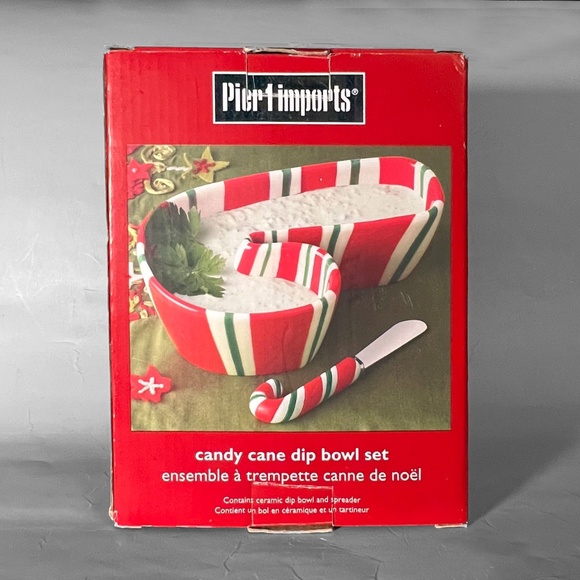 Pier 1 Candy Cane Dip Bowl set - Picture 14 of 15